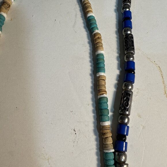 Shark Tooth Pendant Beaded Necklaces Bundle Of Three (3) 1@18” 2@16” Used Fair - Picture 8 of 12